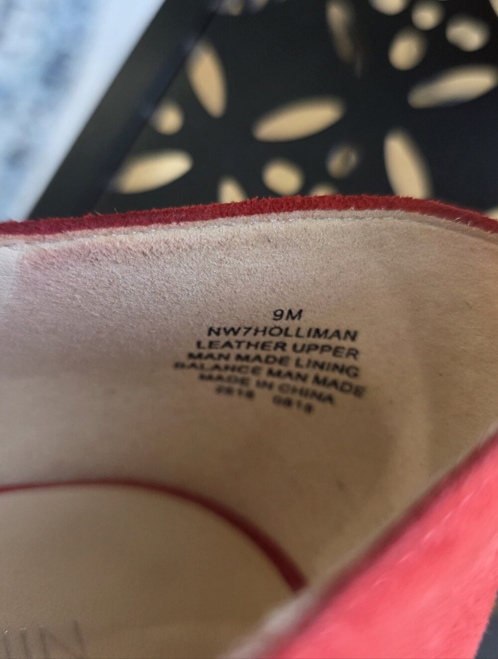 Nine West Red Suede Pointed Toe Heels Women’s Size 9 - Picture 5 of 6